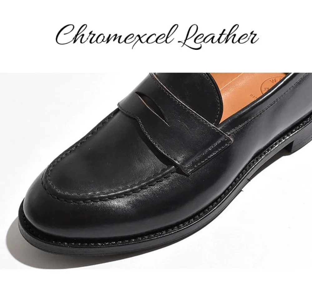 WHEELROBE Leather Shoes & Boots^/ Heavy Stitching Loafer black
