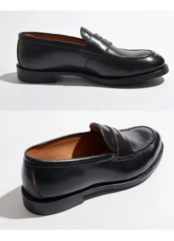 WHEELROBE Leather Shoes & Boots^/ Heavy Stitching Loafer black