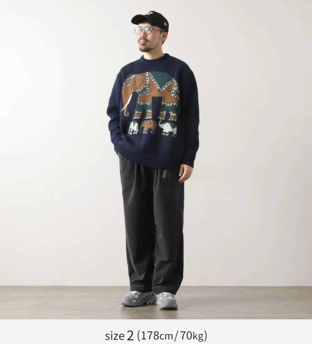 WHITE MOUNTAINEERING Knits^/ Elephant Crewneck Pullover Knit navy