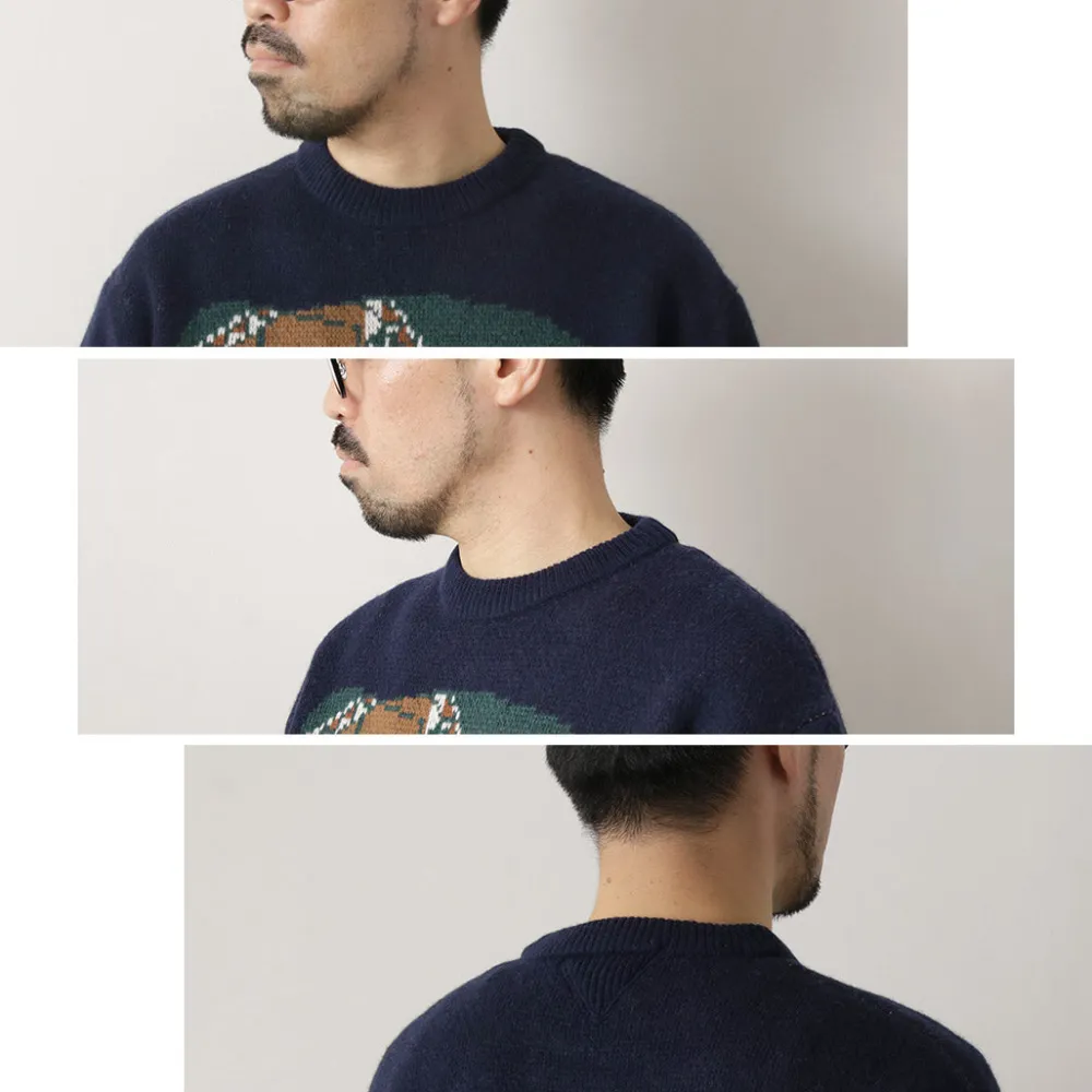 WHITE MOUNTAINEERING Knits^/ Elephant Crewneck Pullover Knit navy