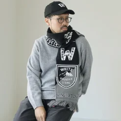 WHITE MOUNTAINEERING Scarfs^/ Football Scarf black