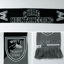 WHITE MOUNTAINEERING Scarfs^/ Football Scarf black