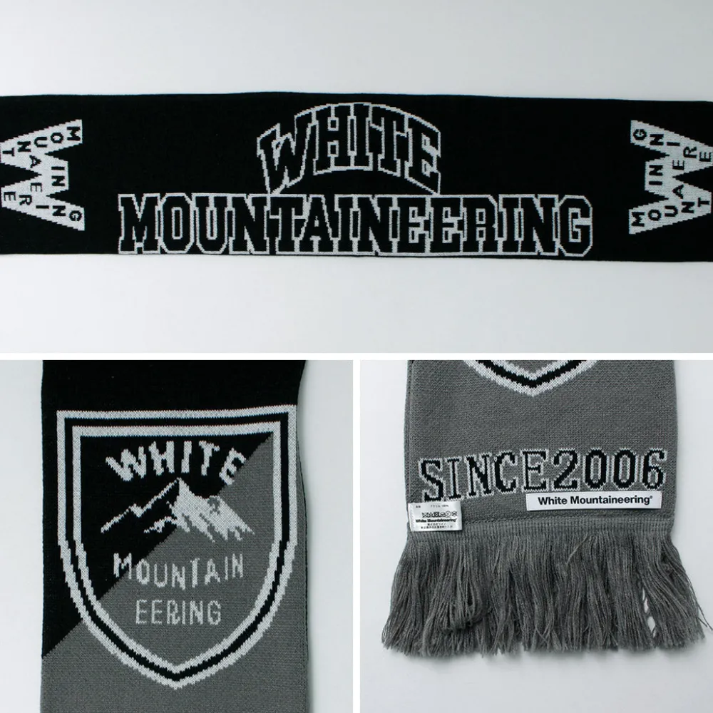 WHITE MOUNTAINEERING Scarfs^/ Football Scarf black