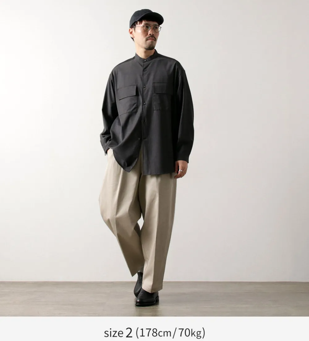 WHITE MOUNTAINEERING Shirts^/ Stretch Band Collar Shirt