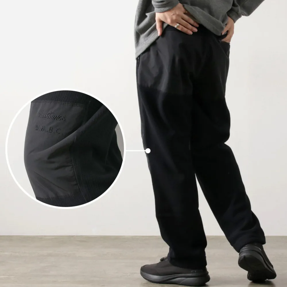 WHITE MOUNTAINEERING Trousers^/ WILD THINGS Collaboration Fleece Pants black