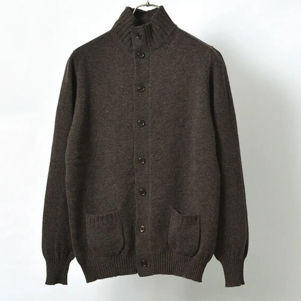 WILLIAM LOCKIE Cardigans^/ Lambs Wool Turtleneck Cardigan
