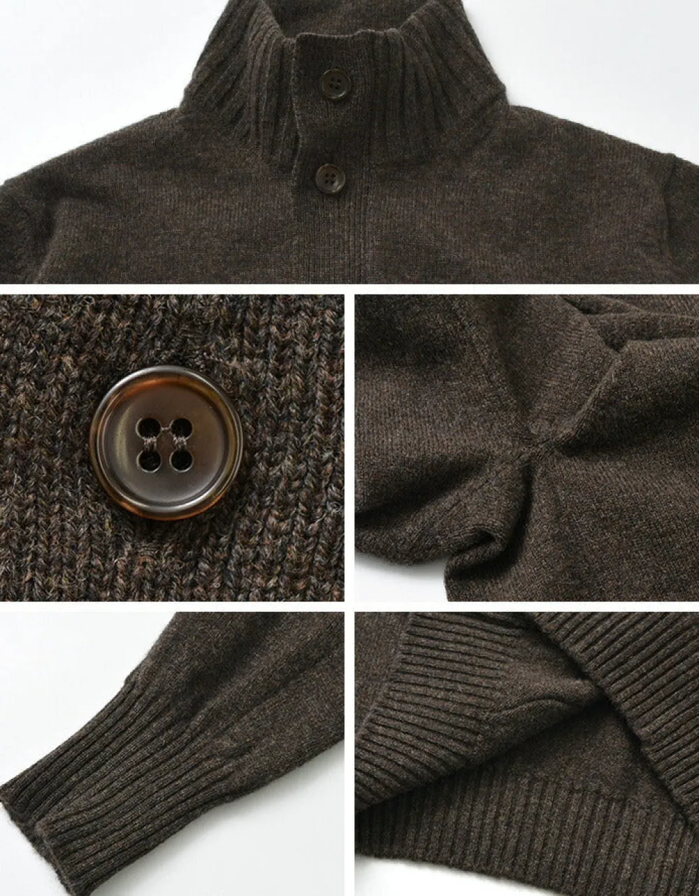 WILLIAM LOCKIE Cardigans^/ Lambs Wool Turtleneck Cardigan