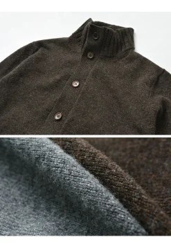 WILLIAM LOCKIE Cardigans^/ Lambs Wool Turtleneck Cardigan