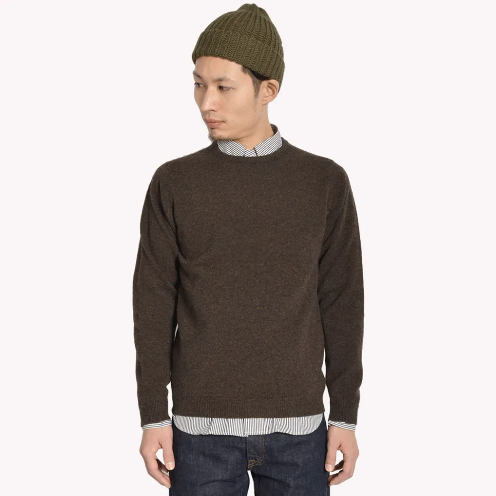 WILLIAM LOCKIE Knits^/ Lambswool crew neck knit
