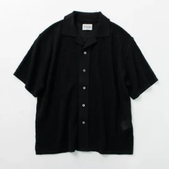 YONETOMI NEW BASIC Shirts^/ Cotton SUKASHI Knit Shirt