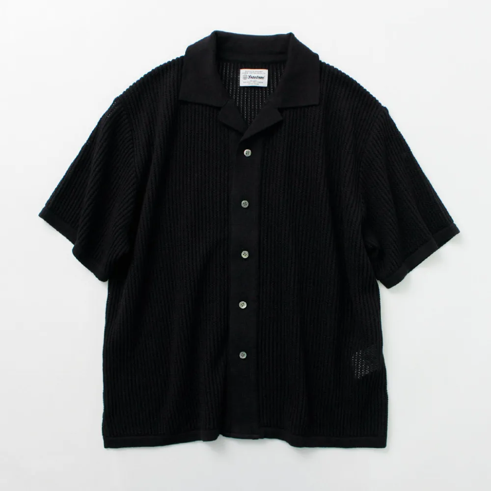YONETOMI NEW BASIC Shirts^/ Cotton SUKASHI Knit Shirt