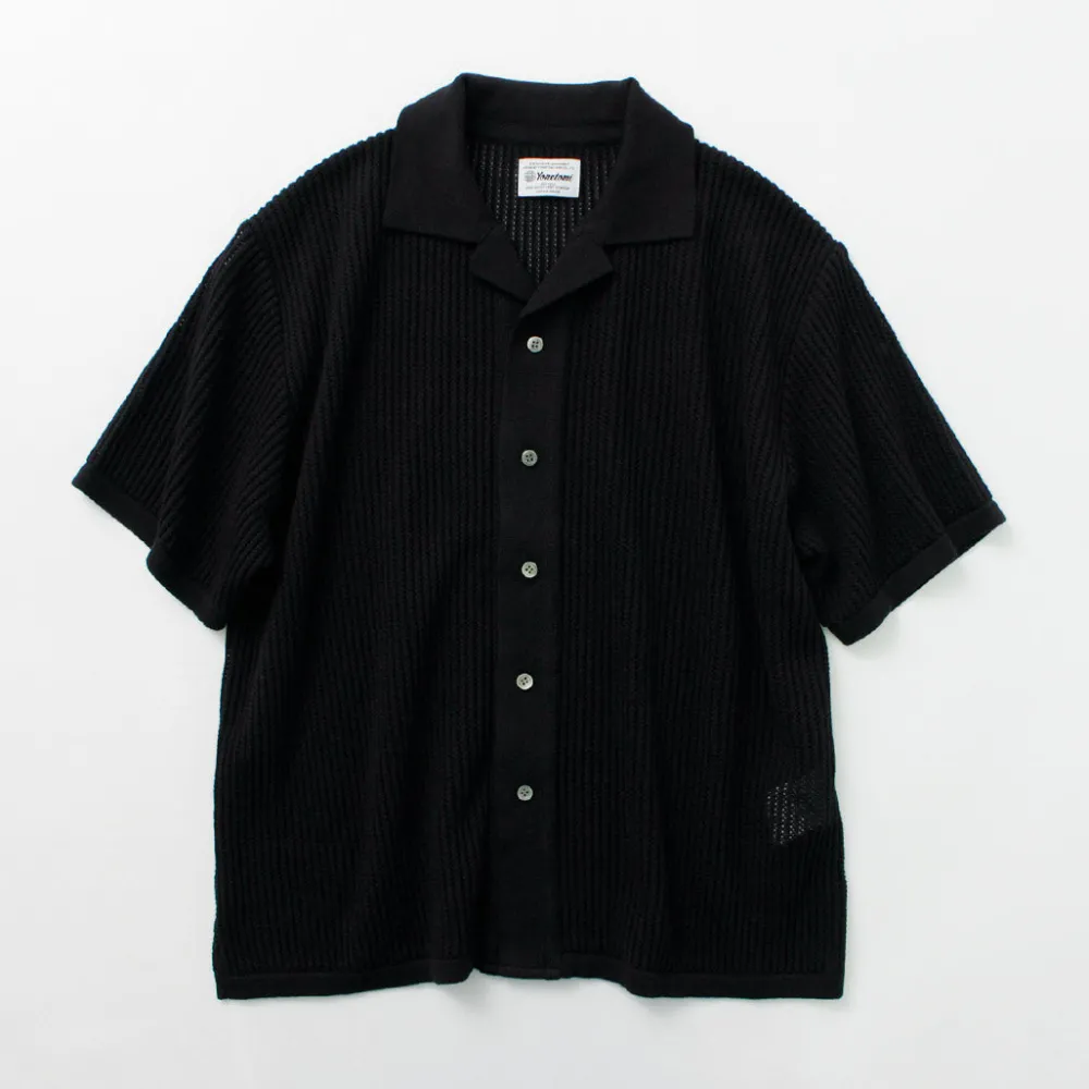 YONETOMI NEW BASIC Shirts^/ Cotton SUKASHI Knit Shirt