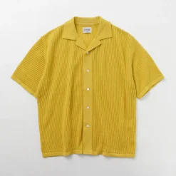 YONETOMI NEW BASIC Shirts^/ Cotton SUKASHI Knit Shirt