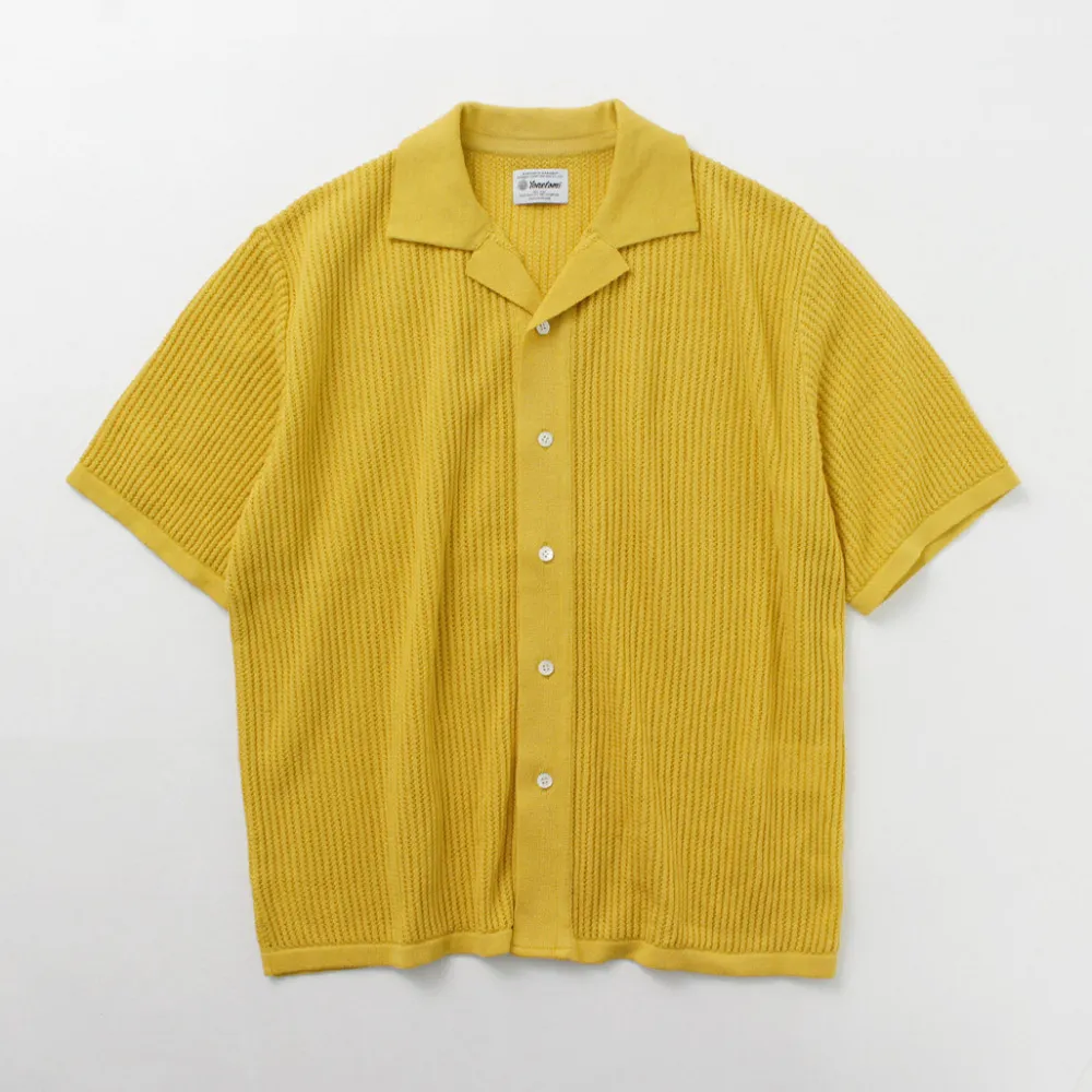 YONETOMI NEW BASIC Shirts^/ Cotton SUKASHI Knit Shirt