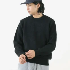 YONETOMI NEW BASIC Knits^/ Extra Fine Wool Ribbed Knit Pullover