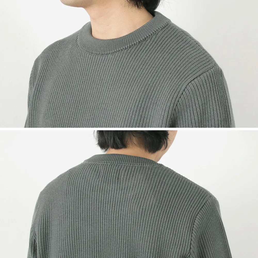YONETOMI NEW BASIC Knits^/ Extra Fine Wool Ribbed Knit Pullover
