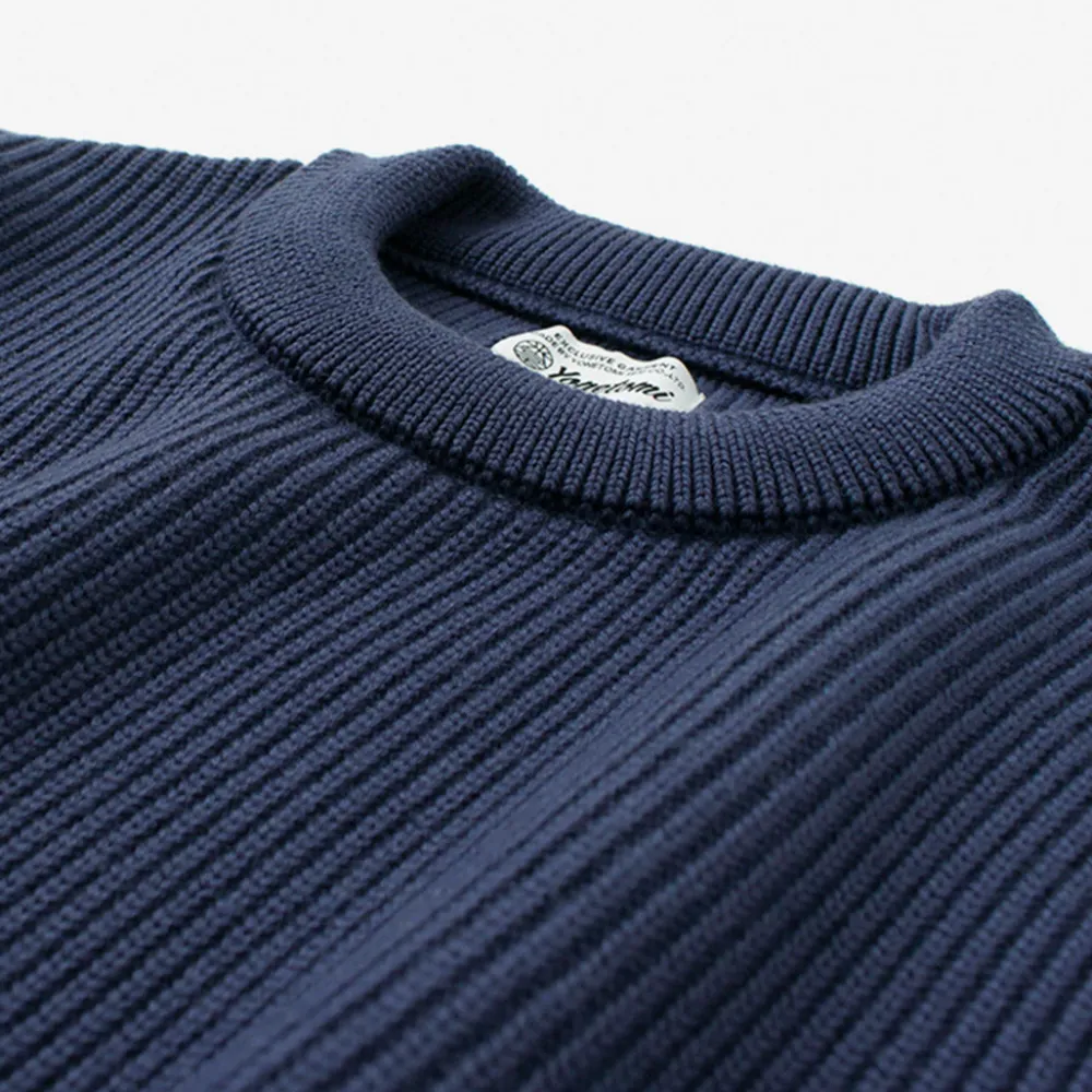 YONETOMI NEW BASIC Knits^/ Extra Fine Wool Ribbed Knit Pullover