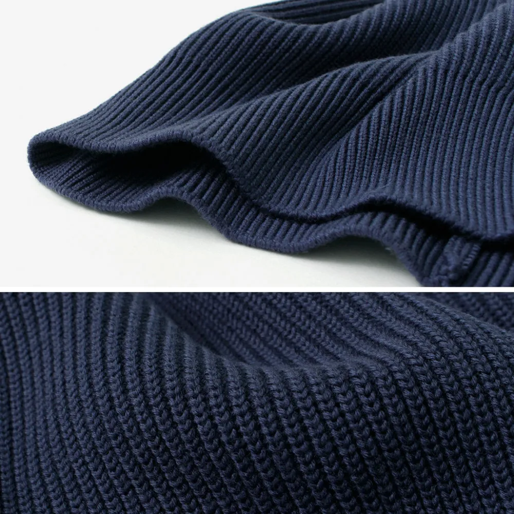 YONETOMI NEW BASIC Knits^/ Extra Fine Wool Ribbed Knit Pullover