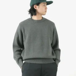 YONETOMI NEW BASIC Knits^/ Extra Fine Wool Ribbed Knit Pullover