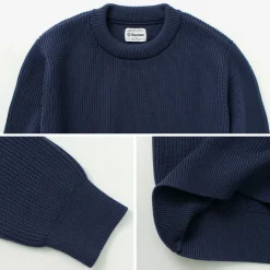 YONETOMI NEW BASIC Knits^/ Extra Fine Wool Ribbed Knit Pullover