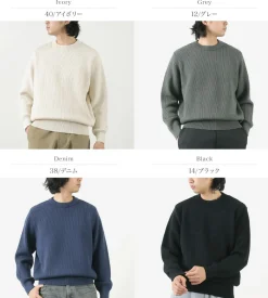 YONETOMI NEW BASIC Knits^/ Extra Fine Wool Ribbed Knit Pullover