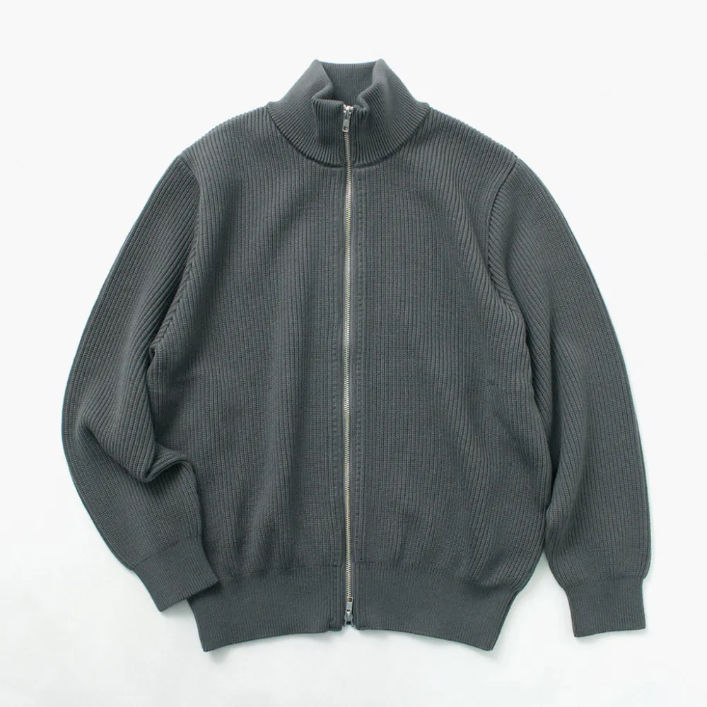 YONETOMI NEW BASIC Knits^/ Extra Fine Wool Ribbed Knit Blouson