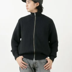 YONETOMI NEW BASIC Knits^/ Extra Fine Wool Ribbed Knit Blouson