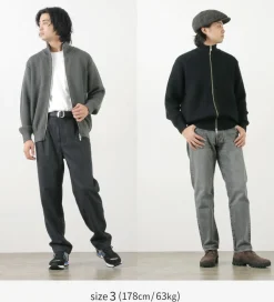 YONETOMI NEW BASIC Knits^/ Extra Fine Wool Ribbed Knit Blouson