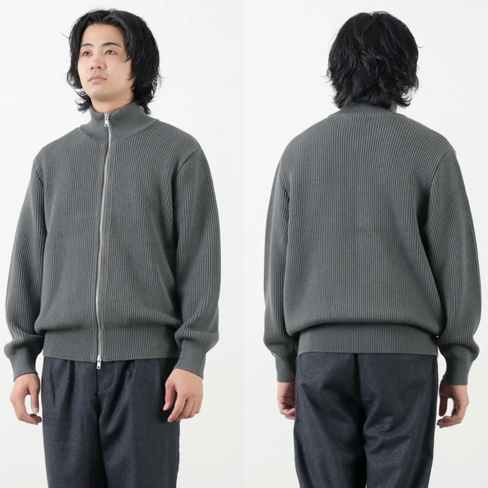 YONETOMI NEW BASIC Knits^/ Extra Fine Wool Ribbed Knit Blouson