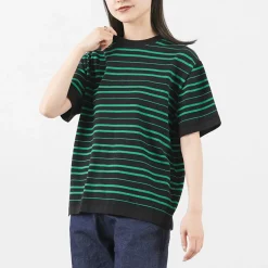 YONETOMI NEW BASIC T-Shirts^/ Light Wave Cotton Knitted Pullover T-shirt