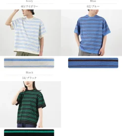 YONETOMI NEW BASIC T-Shirts^/ Light Wave Cotton Knitted Pullover T-shirt