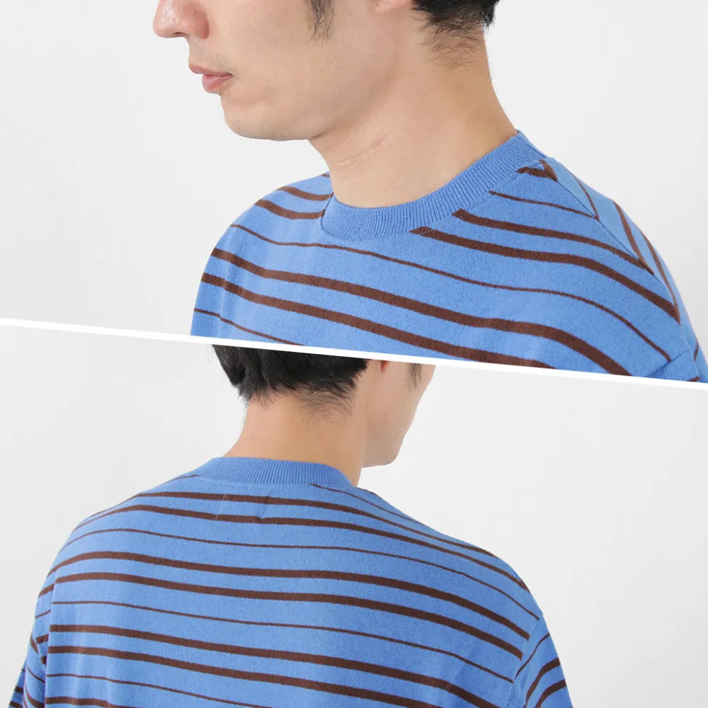 YONETOMI NEW BASIC T-Shirts^/ Light Wave Cotton Knitted Pullover T-shirt
