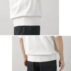 YONETOMI NEW BASIC T-Shirts^/ Light Wave Cotton Knit PO