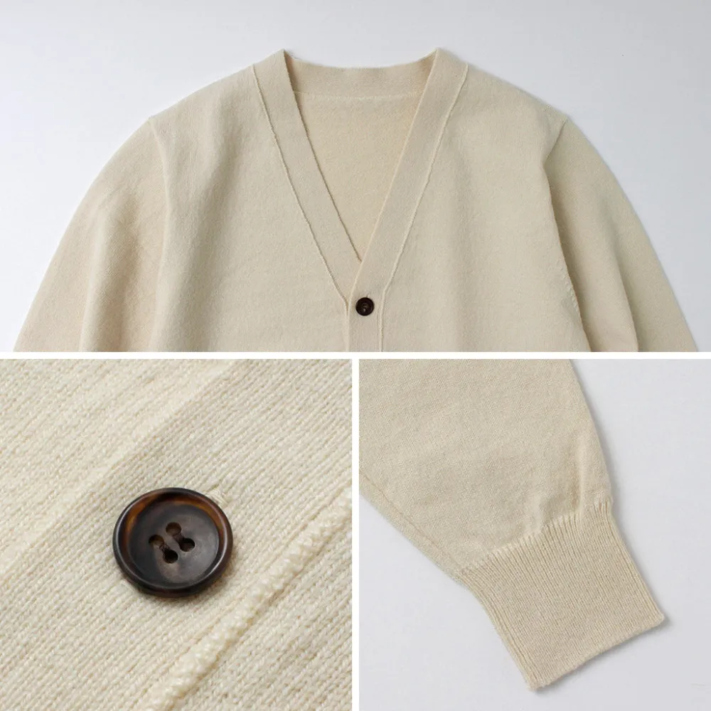 YONETOMI NEW BASIC Cardigans^/ Rigid Cashmere Knit Cardigan kinari