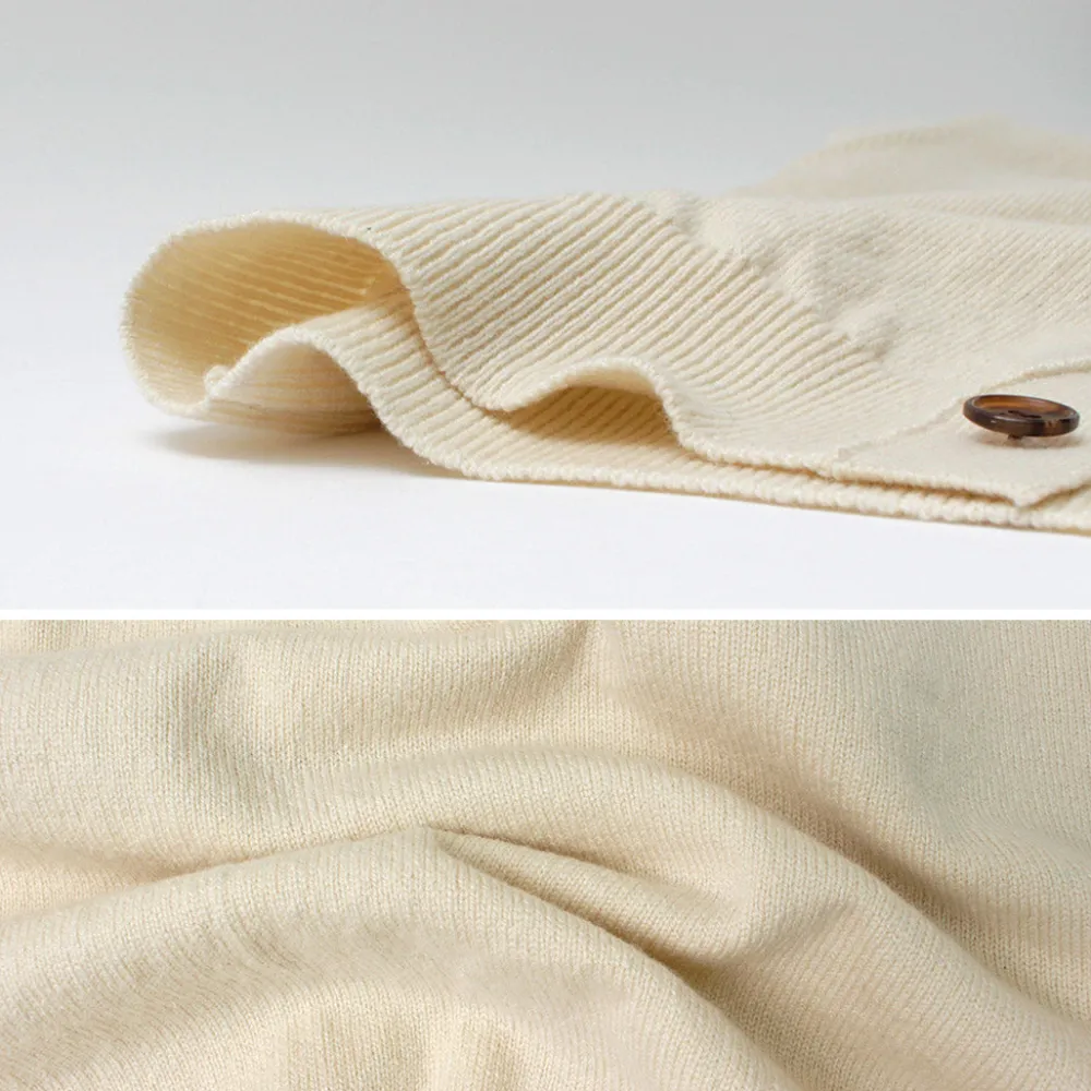 YONETOMI NEW BASIC Cardigans^/ Rigid Cashmere Knit Cardigan kinari
