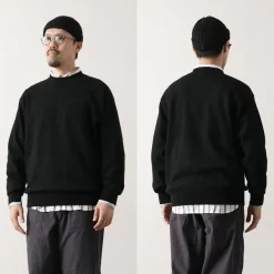 YONETOMI NEW BASIC Knits^/ Rigid Cashmere Knit Pullover Garment Dyed black