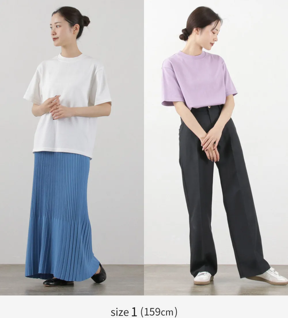 YONETOMI NEW BASIC T-Shirts^/ Side Round body knitted T-shirt