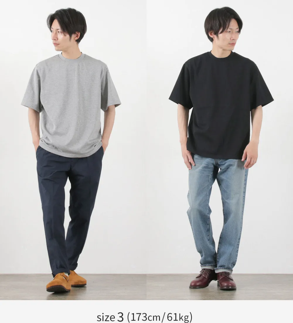 YONETOMI NEW BASIC T-Shirts^/ Side Round body knitted T-shirt