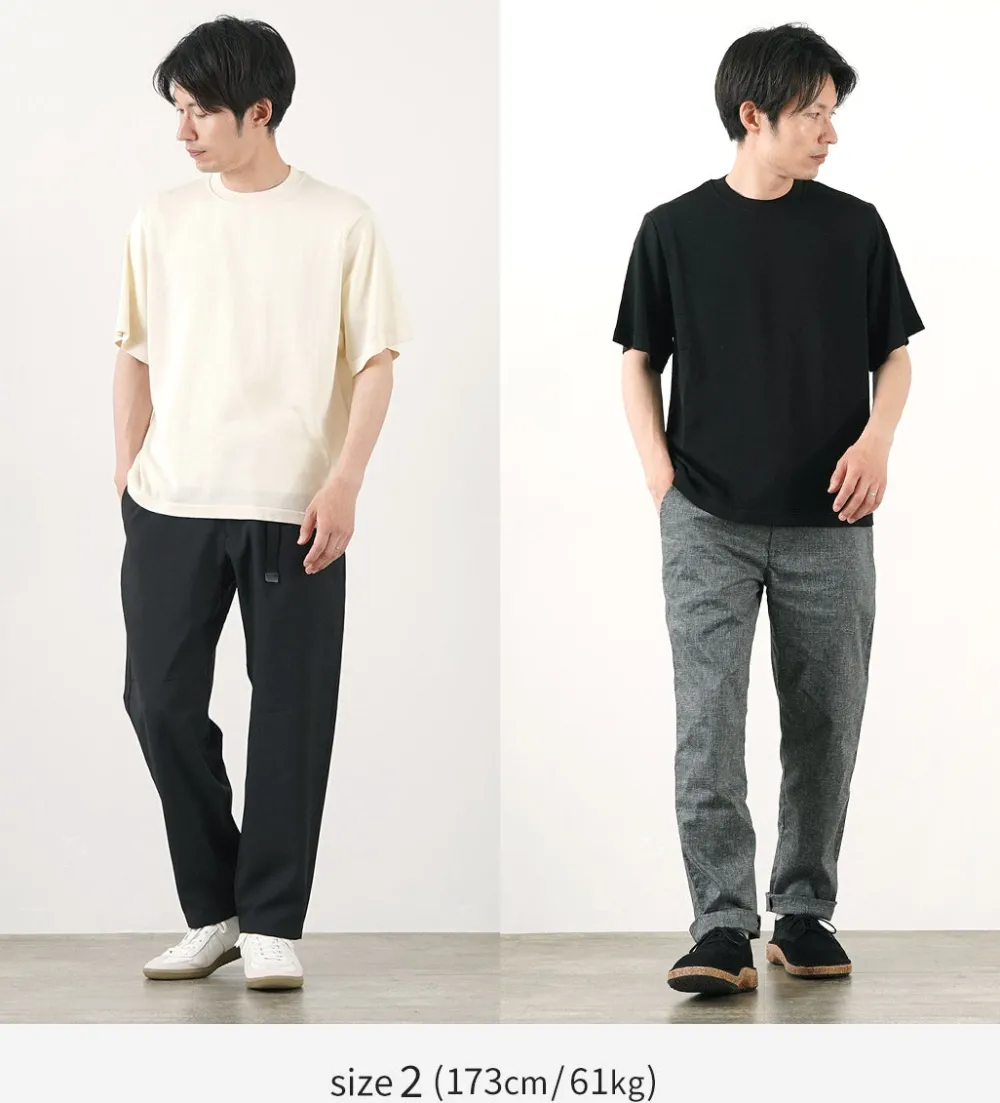 YONETOMI NEW BASIC T-Shirts^/ Silk Knit T-Shirt