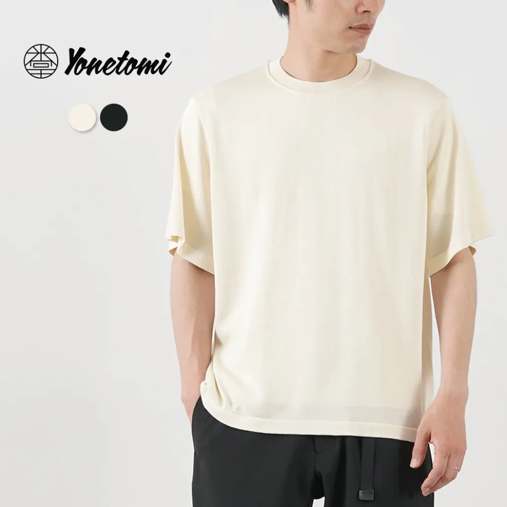 YONETOMI NEW BASIC T-Shirts^/ Silk Knit T-Shirt