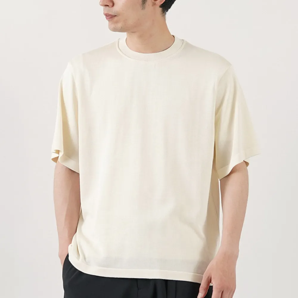 YONETOMI NEW BASIC T-Shirts^/ Silk Knit T-Shirt