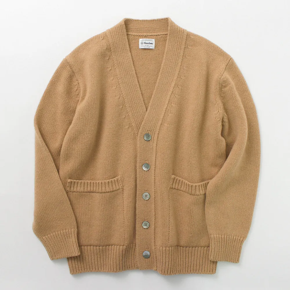 YONETOMI NEW BASIC Cardigans^/ Soft lamb wool knit cardigan