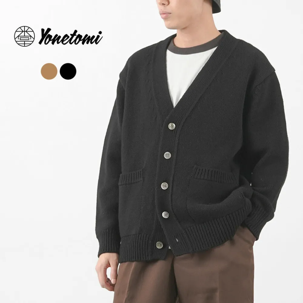 YONETOMI NEW BASIC Cardigans^/ Soft lamb wool knit cardigan