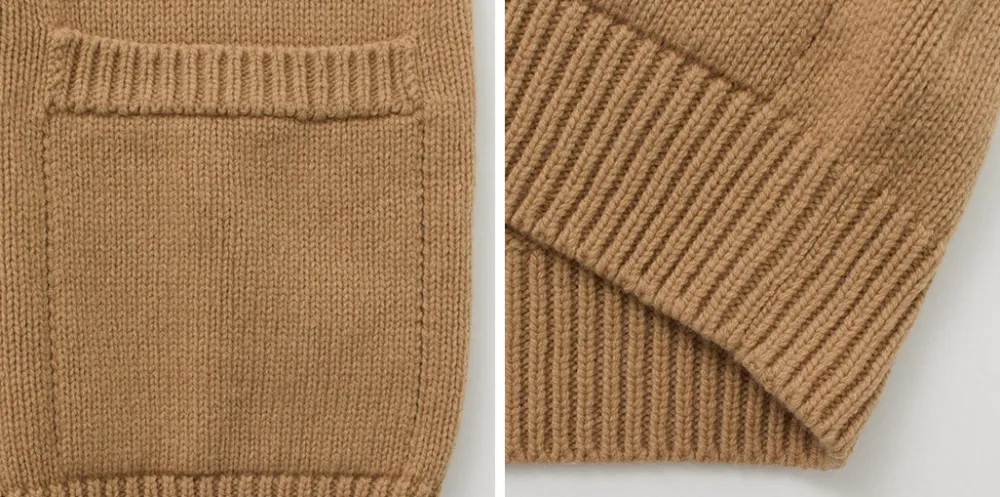 YONETOMI NEW BASIC Cardigans^/ Soft lamb wool knit cardigan