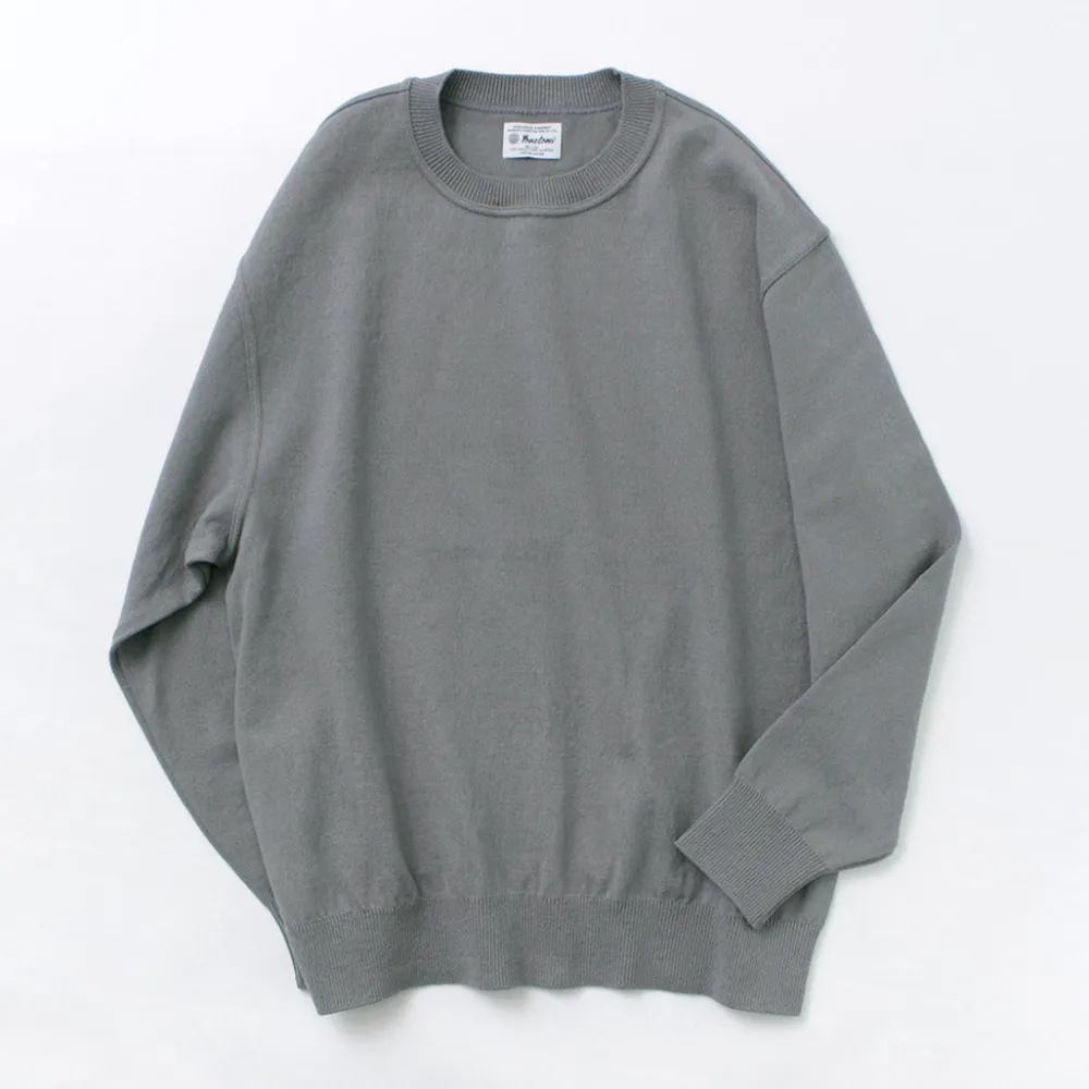 YONETOMI NEW BASIC Knits^/ Wave Cotton Knit Pullover