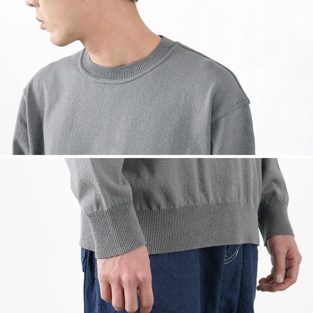 YONETOMI NEW BASIC Knits^/ Wave Cotton Knit Pullover