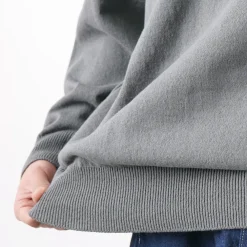 YONETOMI NEW BASIC Knits^/ Wave Cotton Knit Pullover