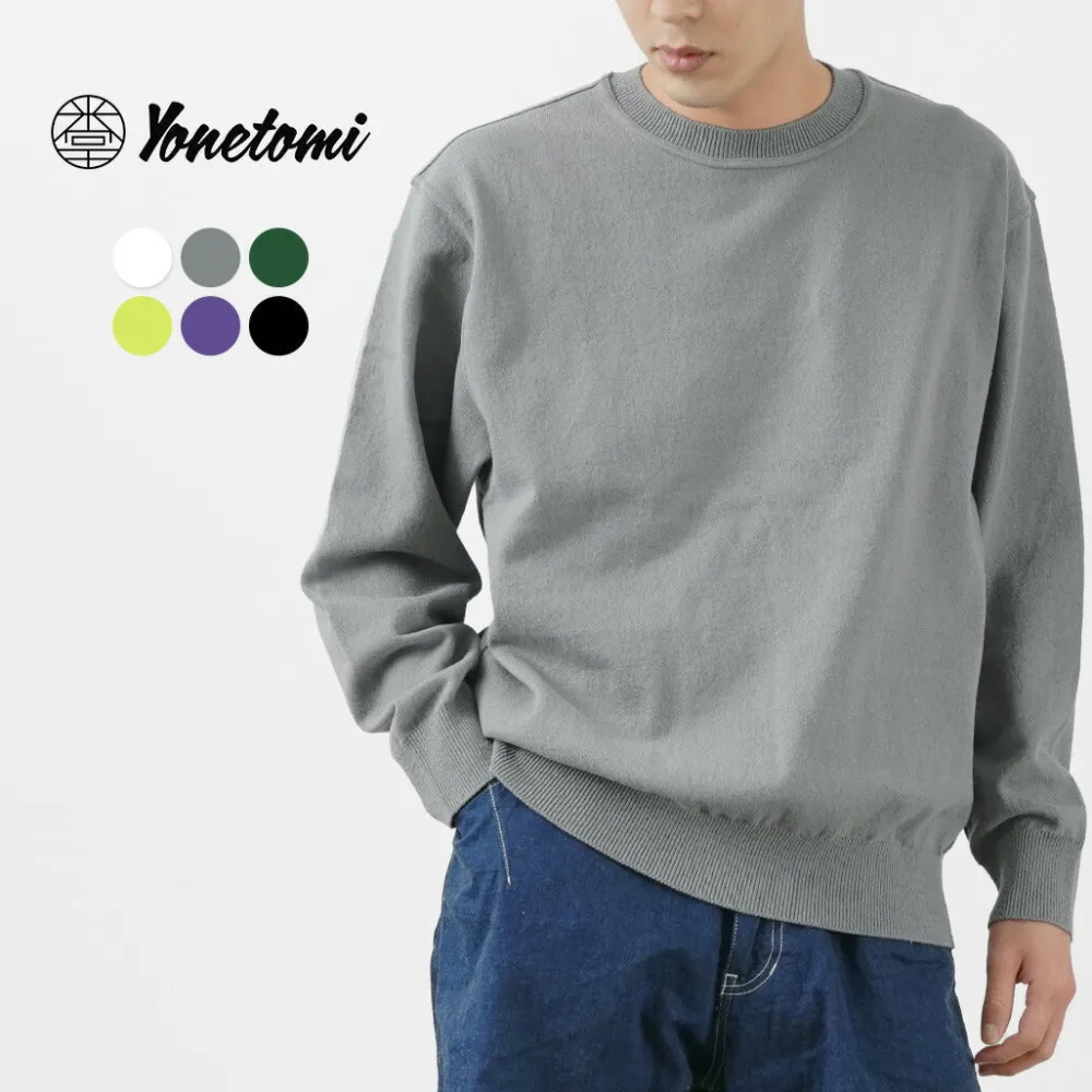 YONETOMI NEW BASIC Knits^/ Wave Cotton Knit Pullover