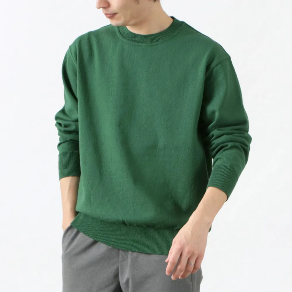 YONETOMI NEW BASIC Knits^/ Wave Cotton Knit Pullover