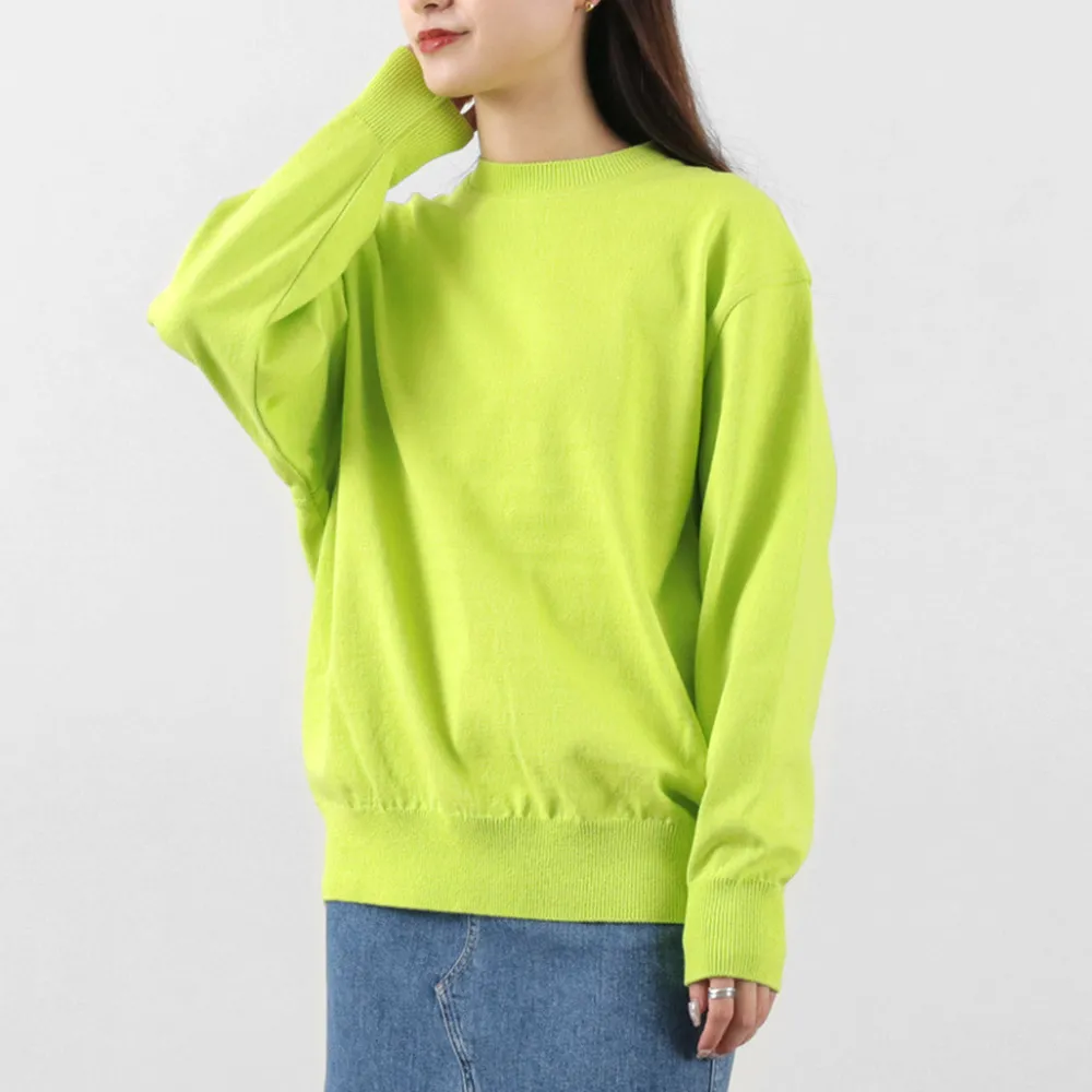 YONETOMI NEW BASIC Knits^/ Wave Cotton Knit Pullover